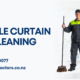 Textile curtain cleaning