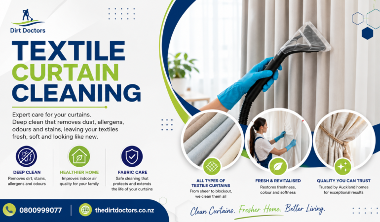 Textile curtain cleaning